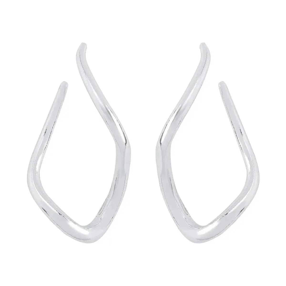 Helical Gleam Cuff Earrings