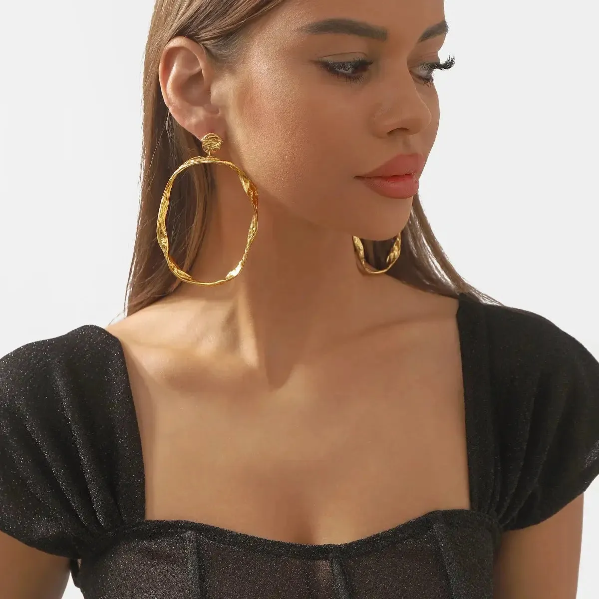 Helical Gleam Cuff Earrings