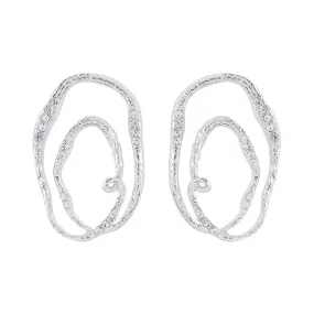 Helical Gleam Cuff Earrings