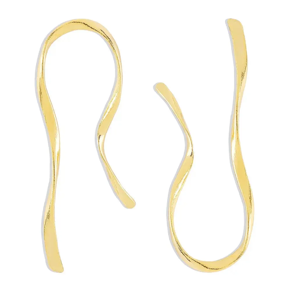 Helical Gleam Cuff Earrings