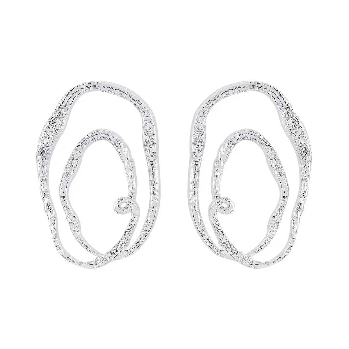 Helical Gleam Cuff Earrings