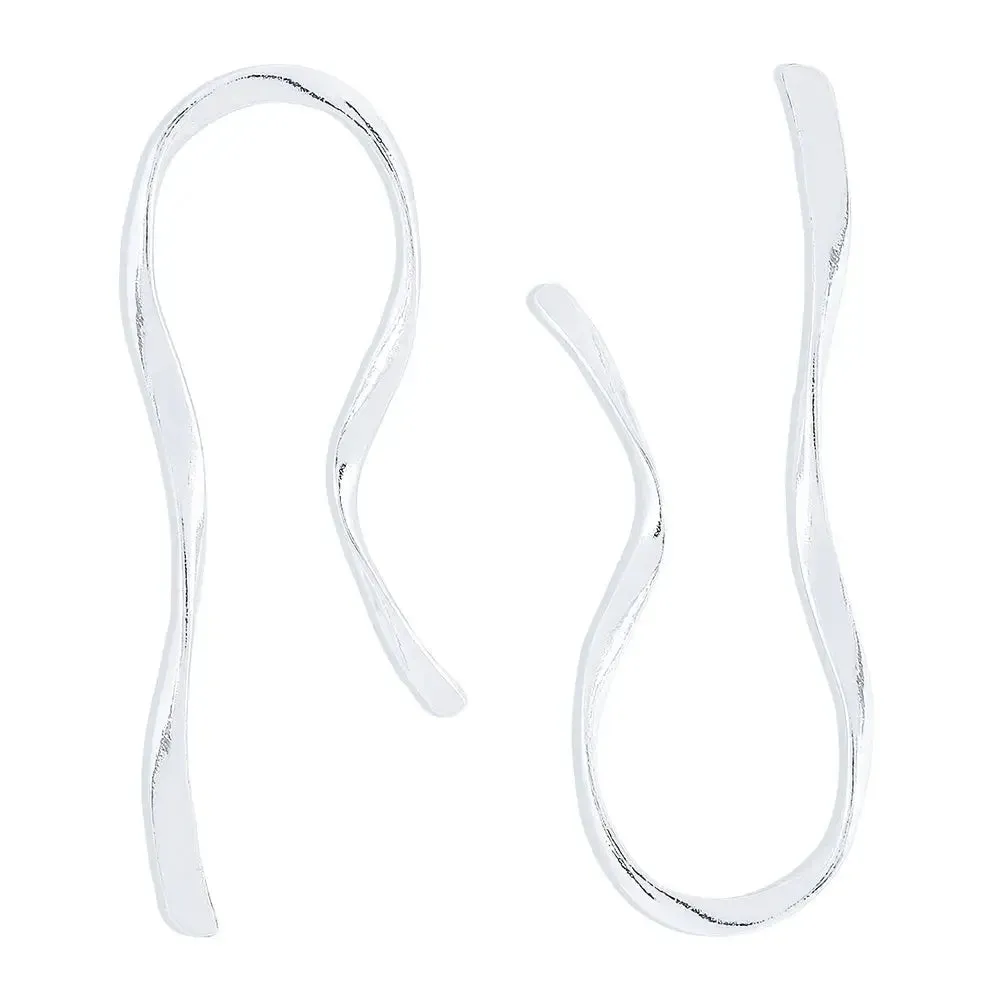 Helical Gleam Cuff Earrings