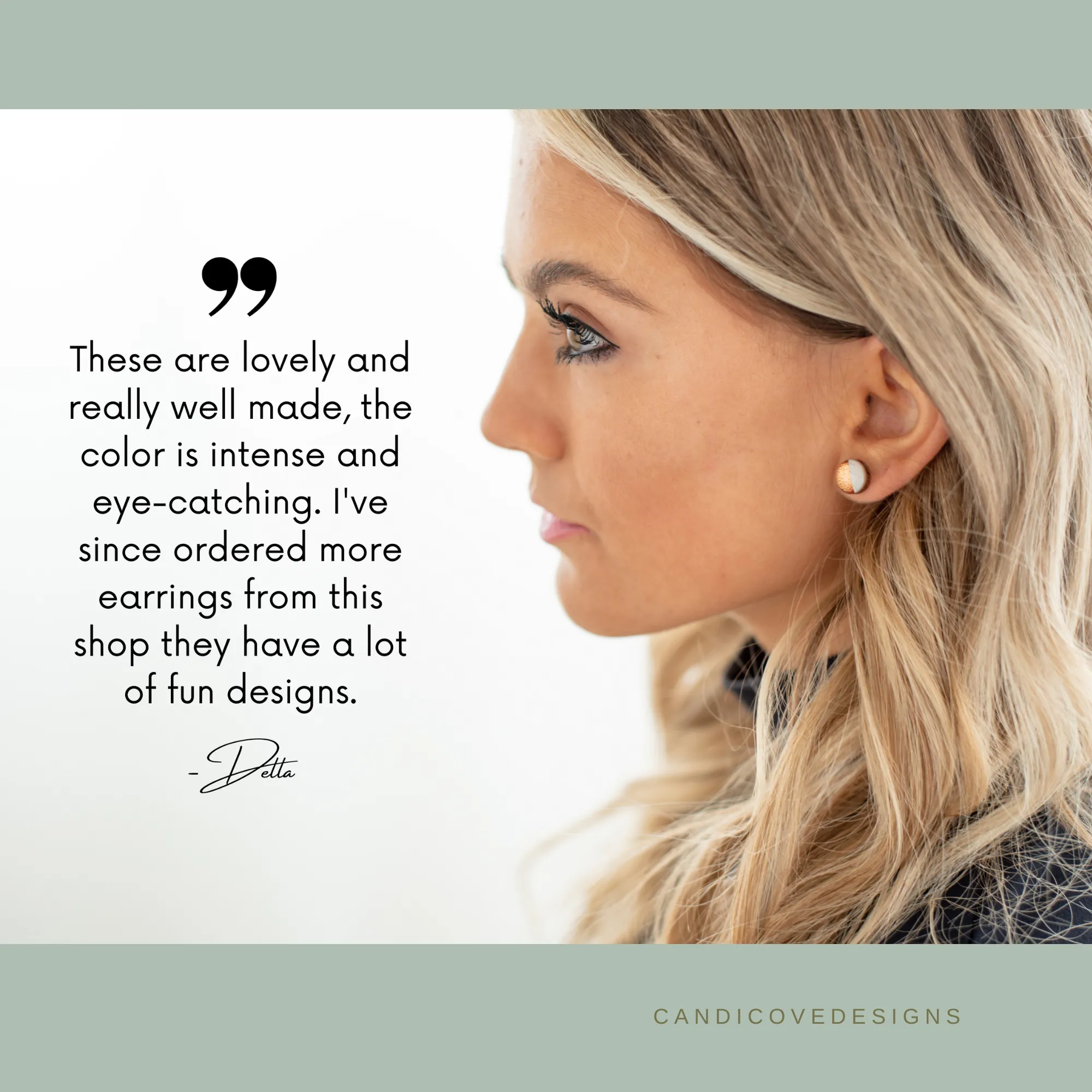 Ice Blue Shimmer Stud Earrings by Candi Cove Designs