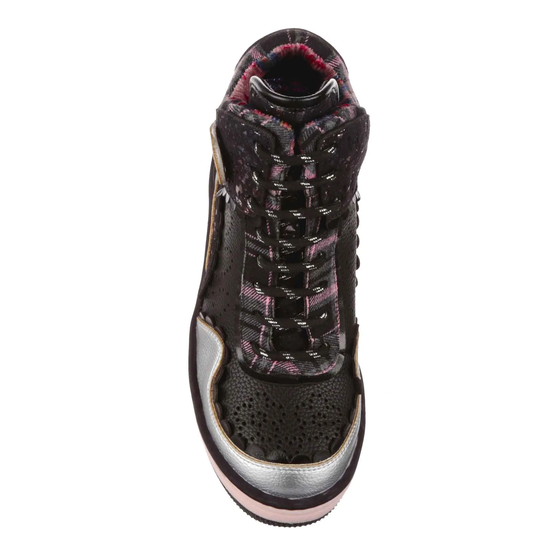 Irregular Choice Womens Home Run Wedge Trainer - Black