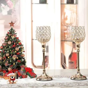 Its A Crystal Affair Tall Tealight Candle Holder - Set Of Two