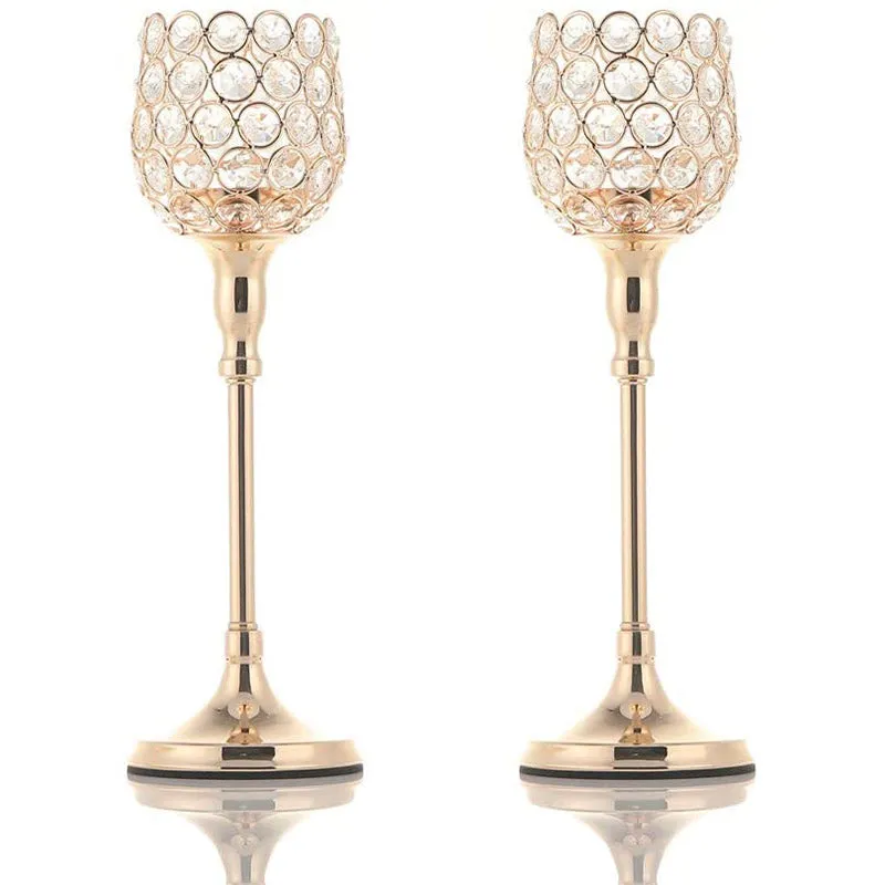 Its A Crystal Affair Tall Tealight Candle Holder - Set Of Two