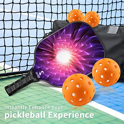 IUZIT Outdoor Pickleball Balls 40 Holes Specifically Designed for Pickleball Sport, High-Vis Optic Orange/Yellow Pickleballs USAPA Approved for Outdoor & Indoor Use