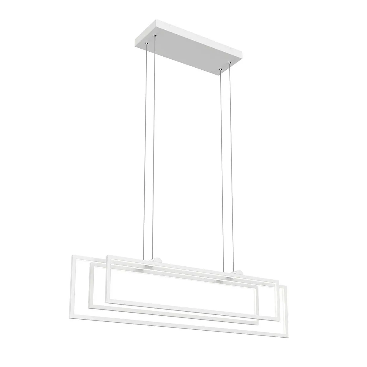 Jestin 38 in. 3 Lights LED Pendant Light White finish