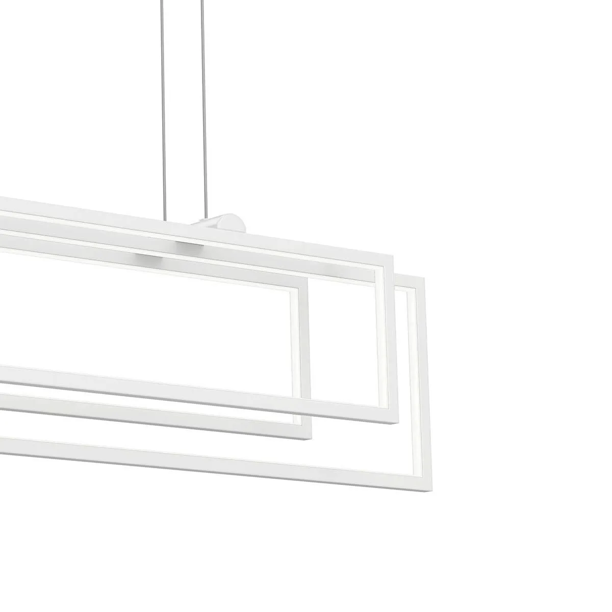 Jestin 38 in. 3 Lights LED Pendant Light White finish