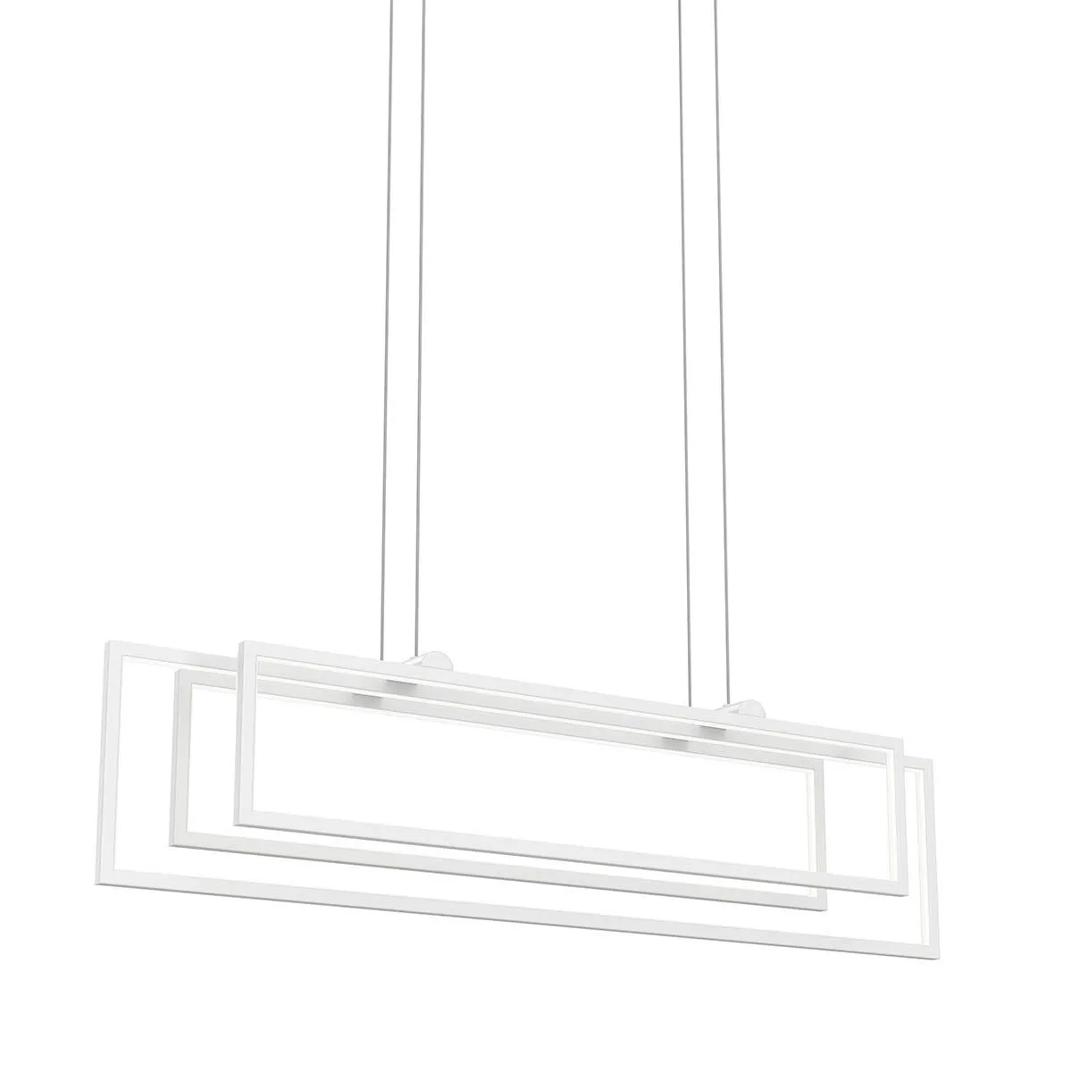 Jestin 38 in. 3 Lights LED Pendant Light White finish