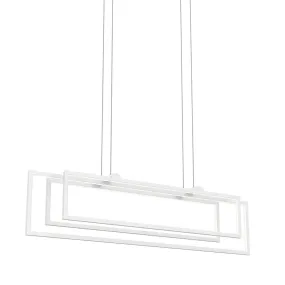 Jestin 38 in. 3 Lights LED Pendant Light White finish