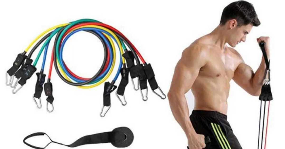 K Kudos 11 Pcs Gym Power Resistance Band Set for Workout, Resistance Band for Exercise, Resistance Band for Pull ups