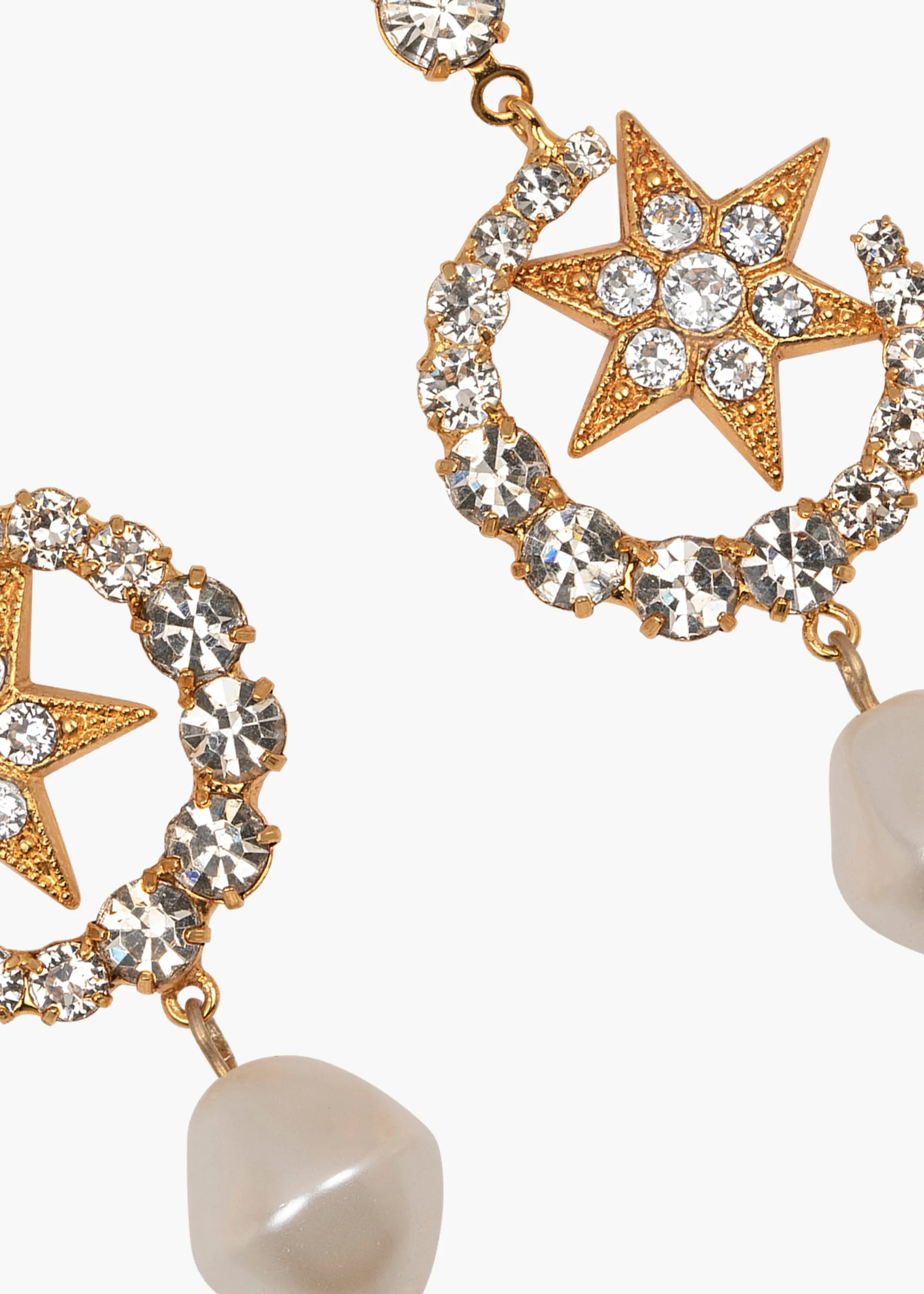 Kepler Earrings -- Crystal Antique Gold