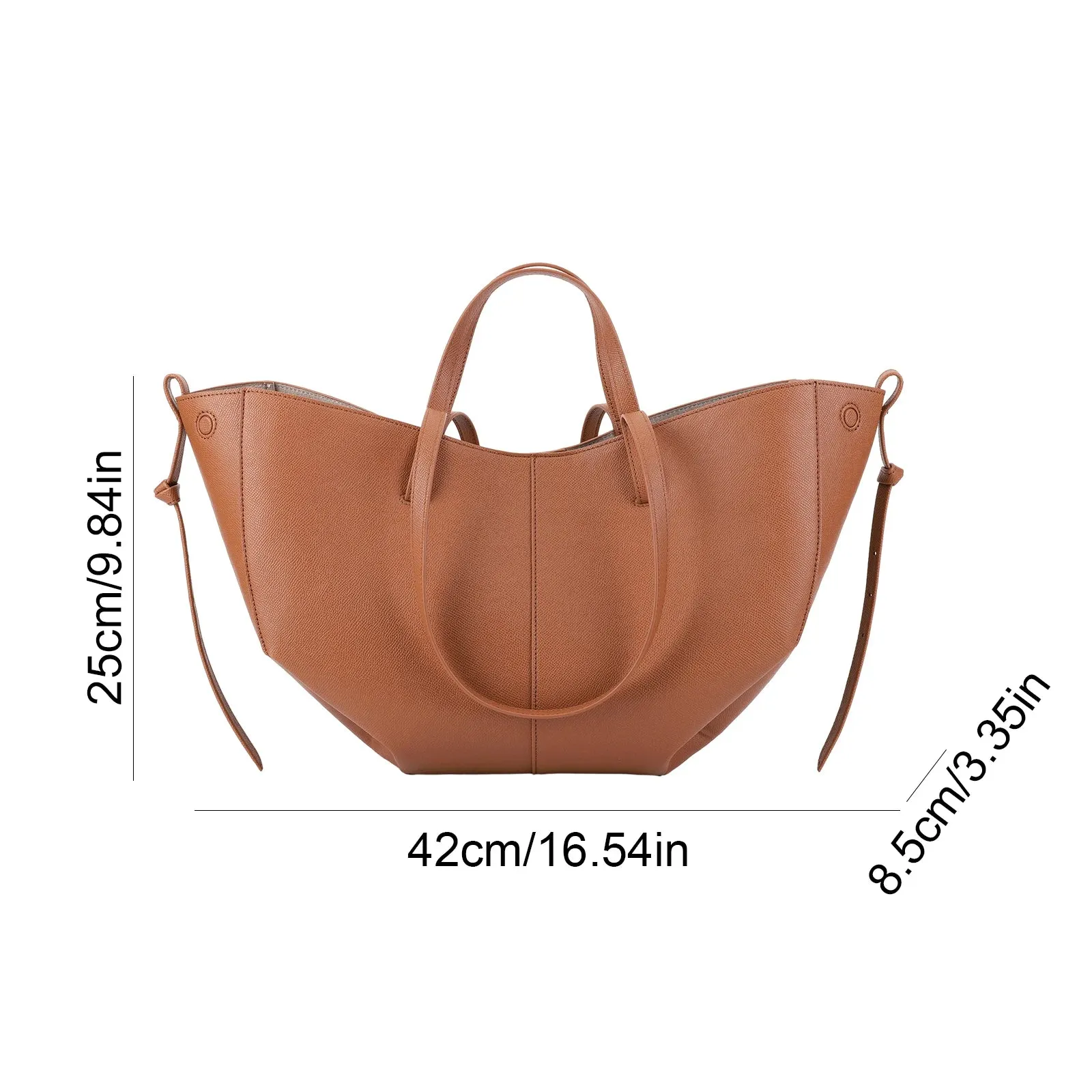 Lady Glams Luxury Brand PU Leather Handbag Tote Bag