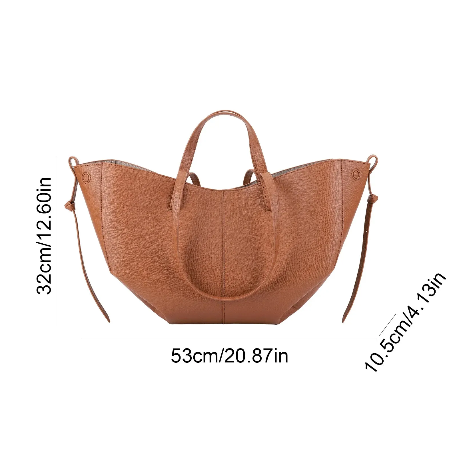 Lady Glams Luxury Brand PU Leather Handbag Tote Bag