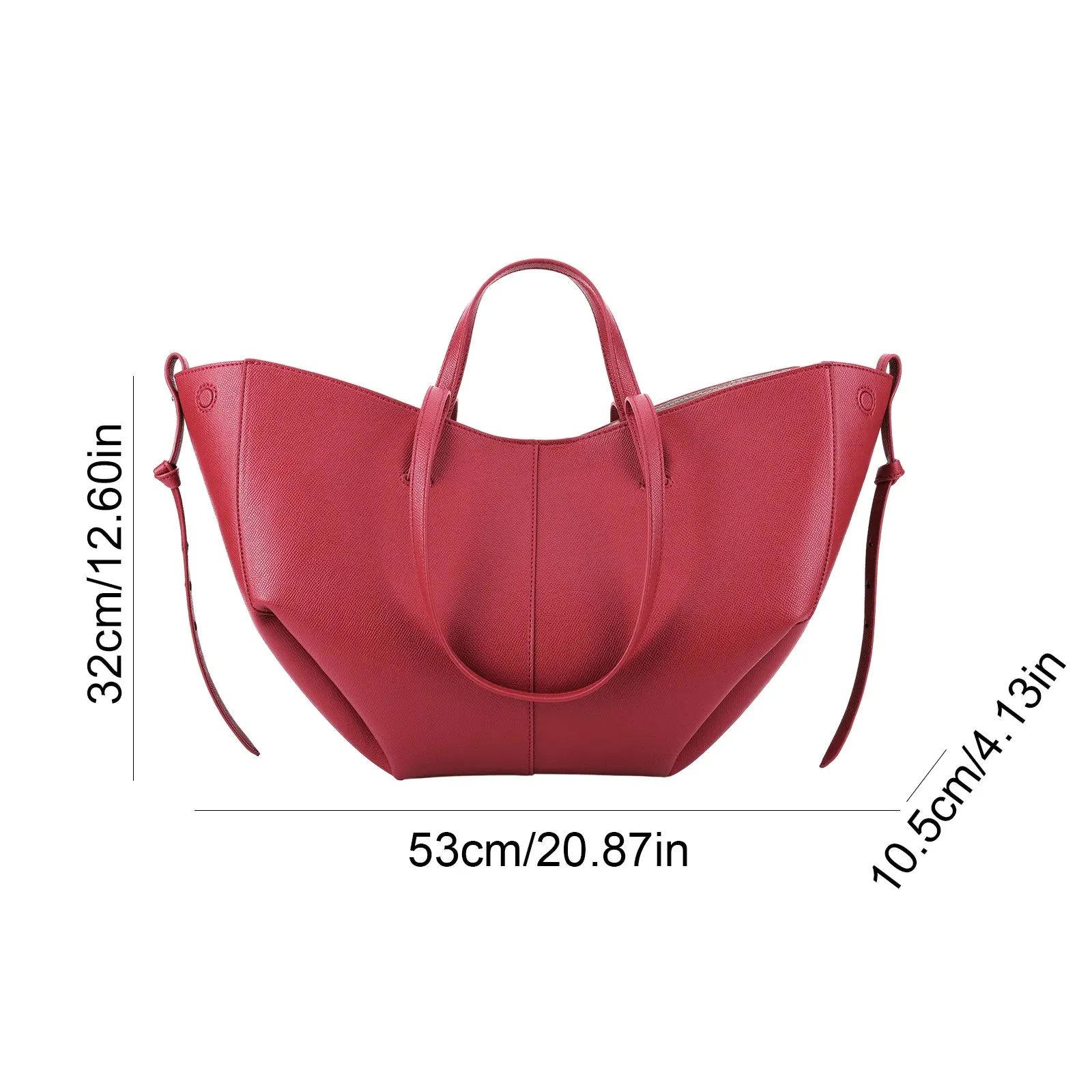 Lady Glams Luxury Brand PU Leather Handbag Tote Bag