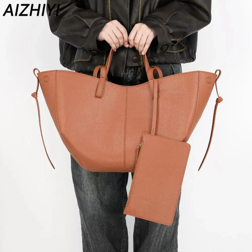 Lady Glams Luxury Brand PU Leather Handbag Tote Bag