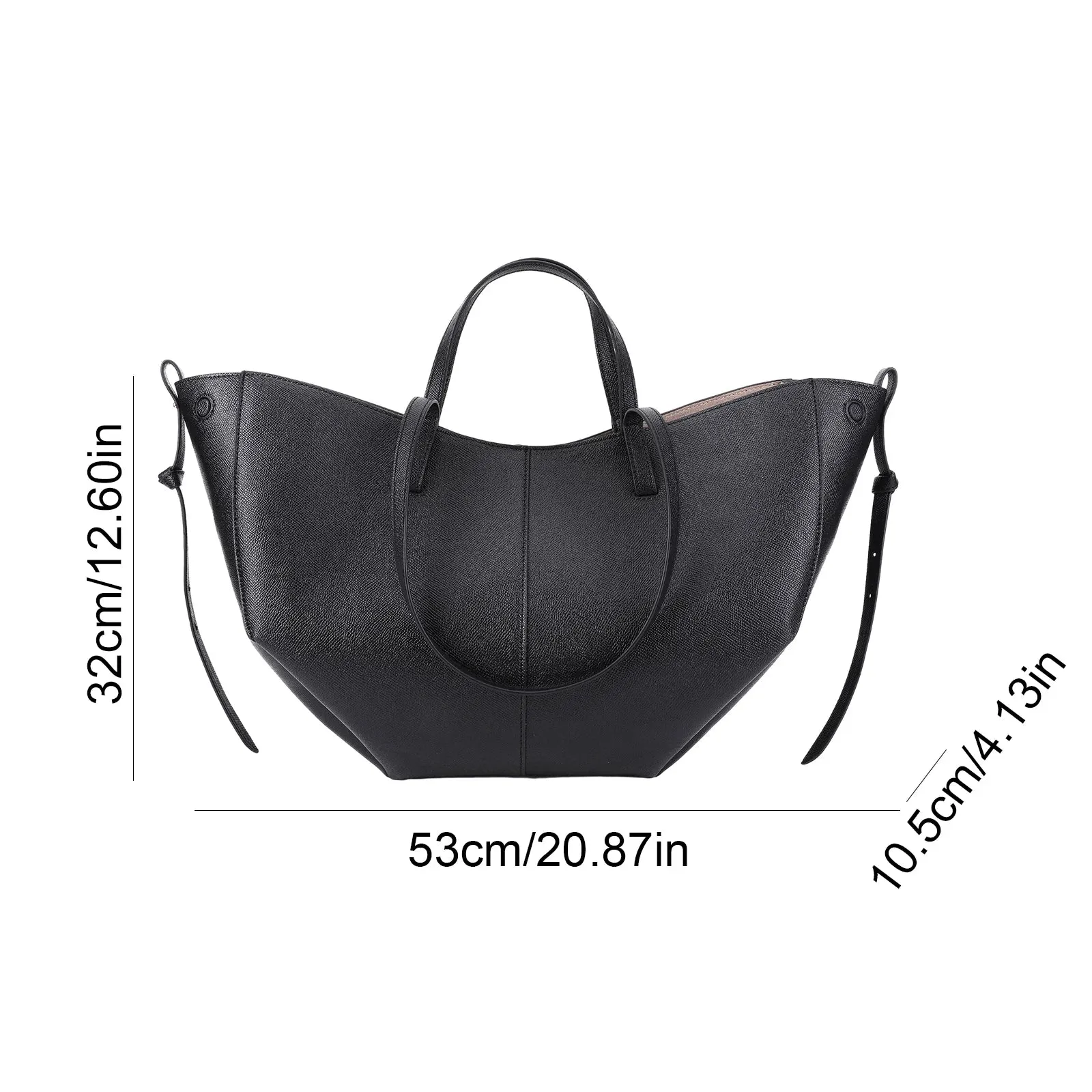 Lady Glams Luxury Brand PU Leather Handbag Tote Bag