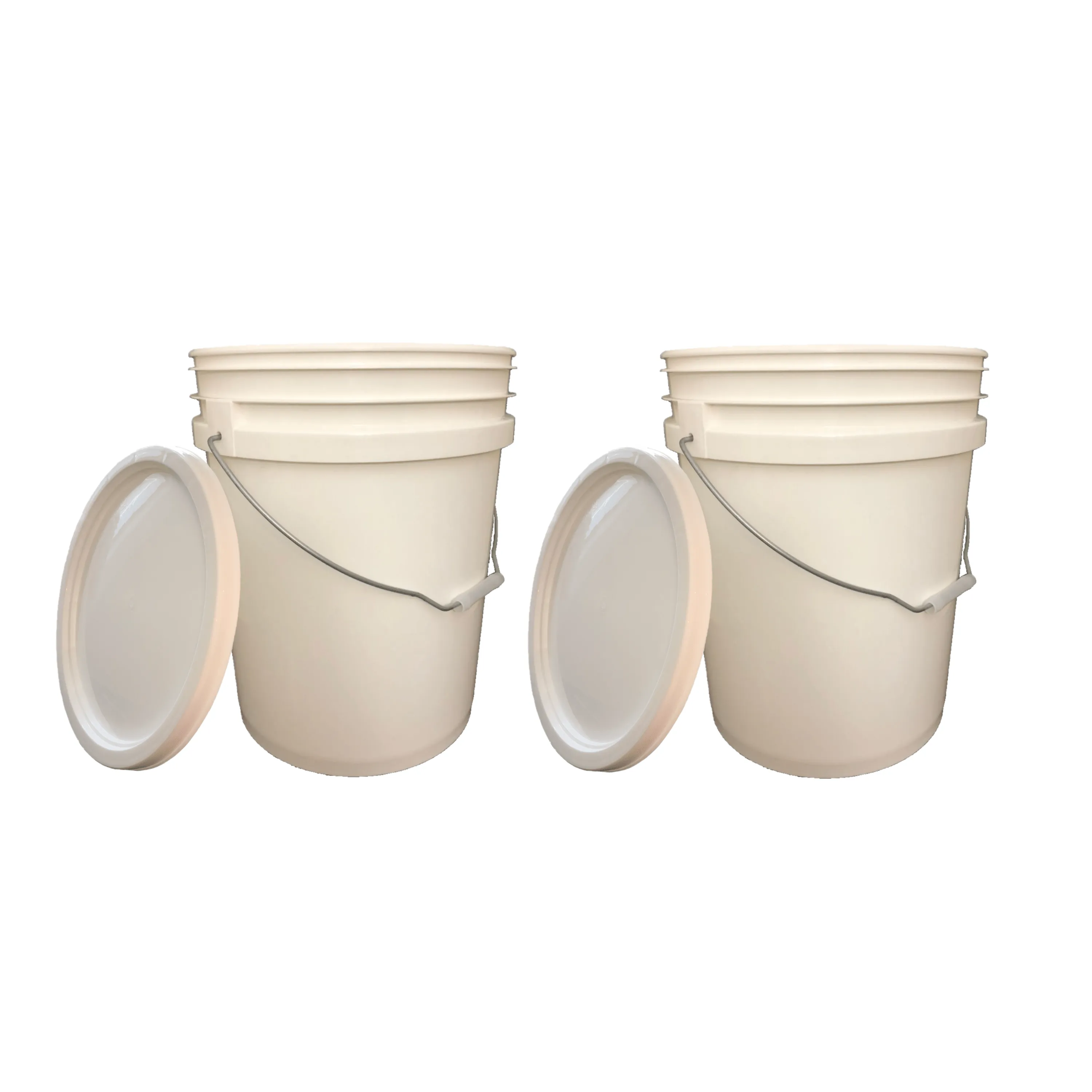 Lee Fisher Sports Bucket - 5 Gallon Bucket Metal handle with Lid, White