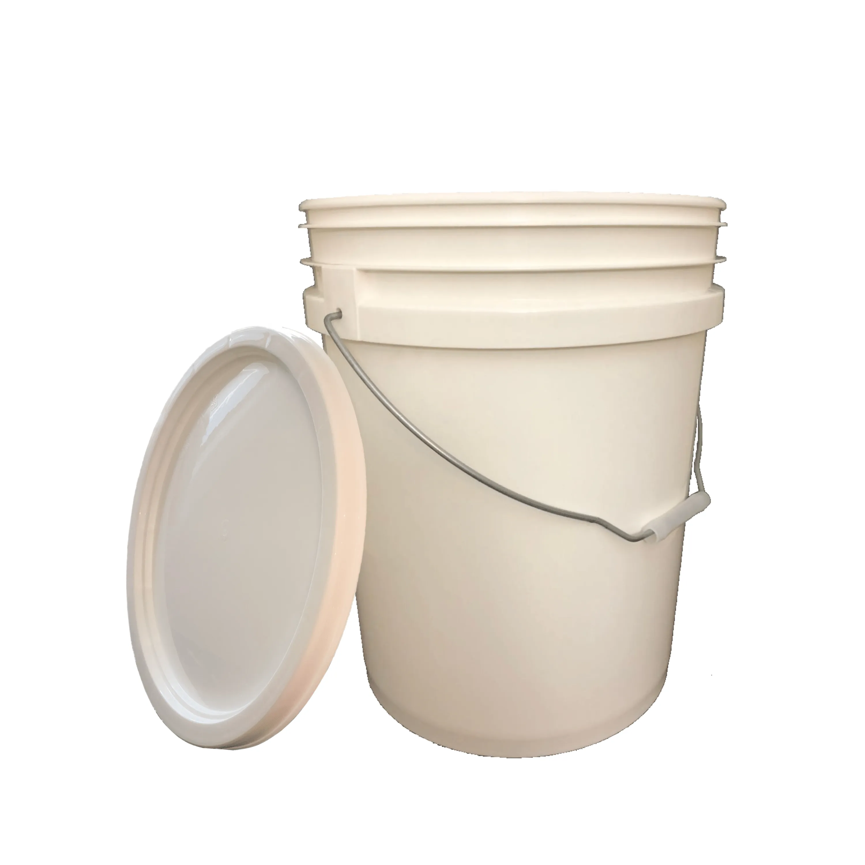 Lee Fisher Sports Bucket - 5 Gallon Bucket Metal handle with Lid, White