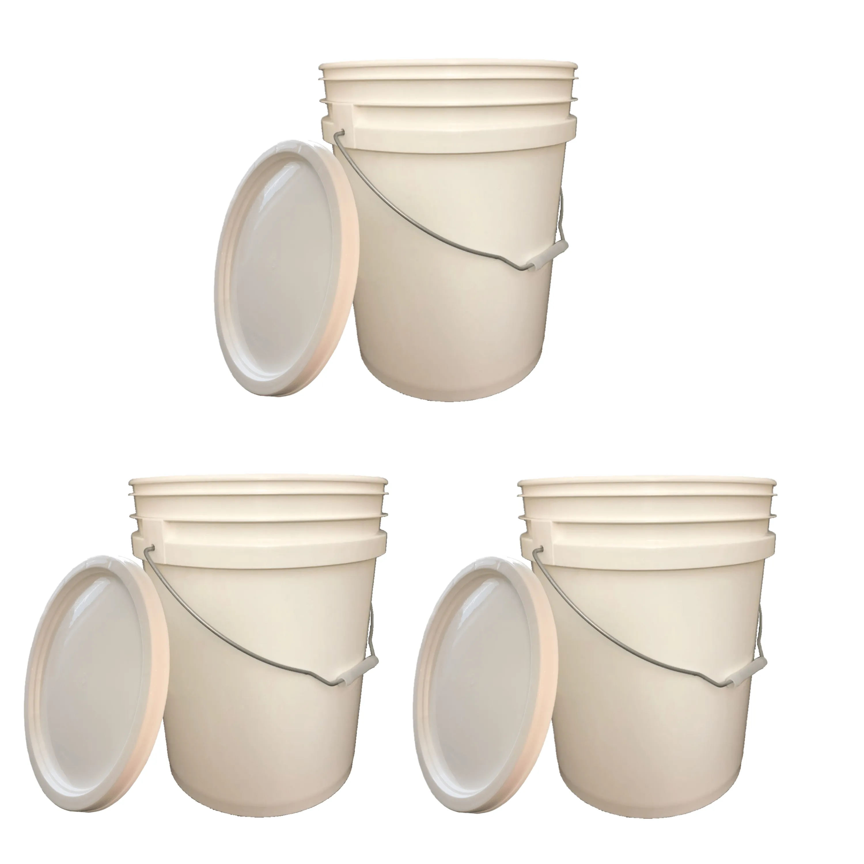 Lee Fisher Sports Bucket - 5 Gallon Bucket Metal handle with Lid, White