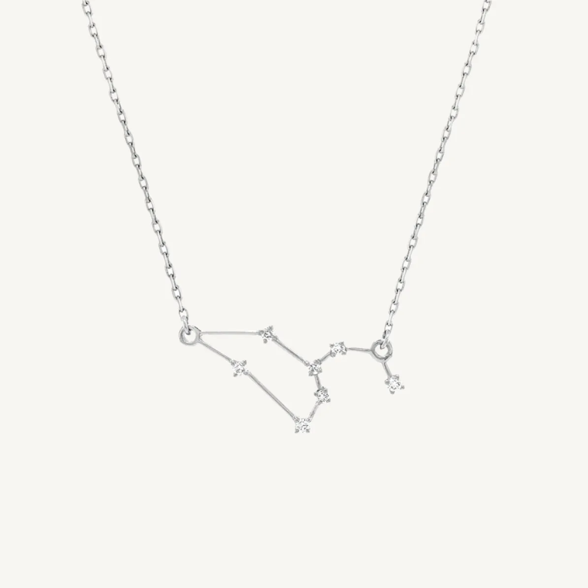 Leo Zodiac Round Diamond Pendant