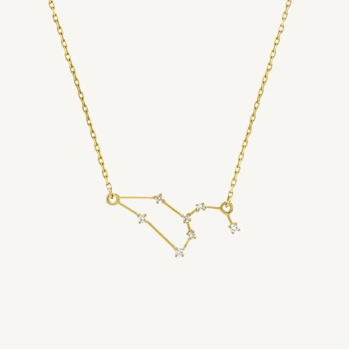 Leo Zodiac Round Diamond Pendant
