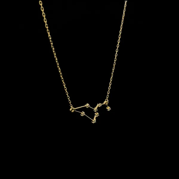 Leo Zodiac Round Diamond Pendant