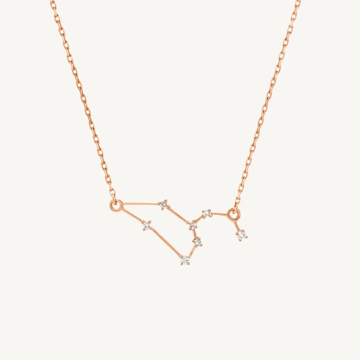 Leo Zodiac Round Diamond Pendant