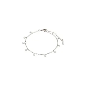 MAJA crystal multi drops bracelet silver-plated