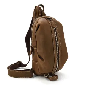 Men's Genuine Leather Retro Sling Bag