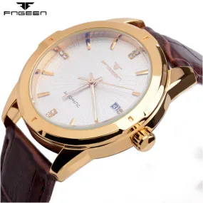 Mens Watches Top Brand Luxury 2016 Men Watch Casual Automatic Mechanical Leather Wristwatch Relogio Masculino Waterproof-33