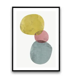 Minimalist abstract print, watercolor art, colorful wall decor