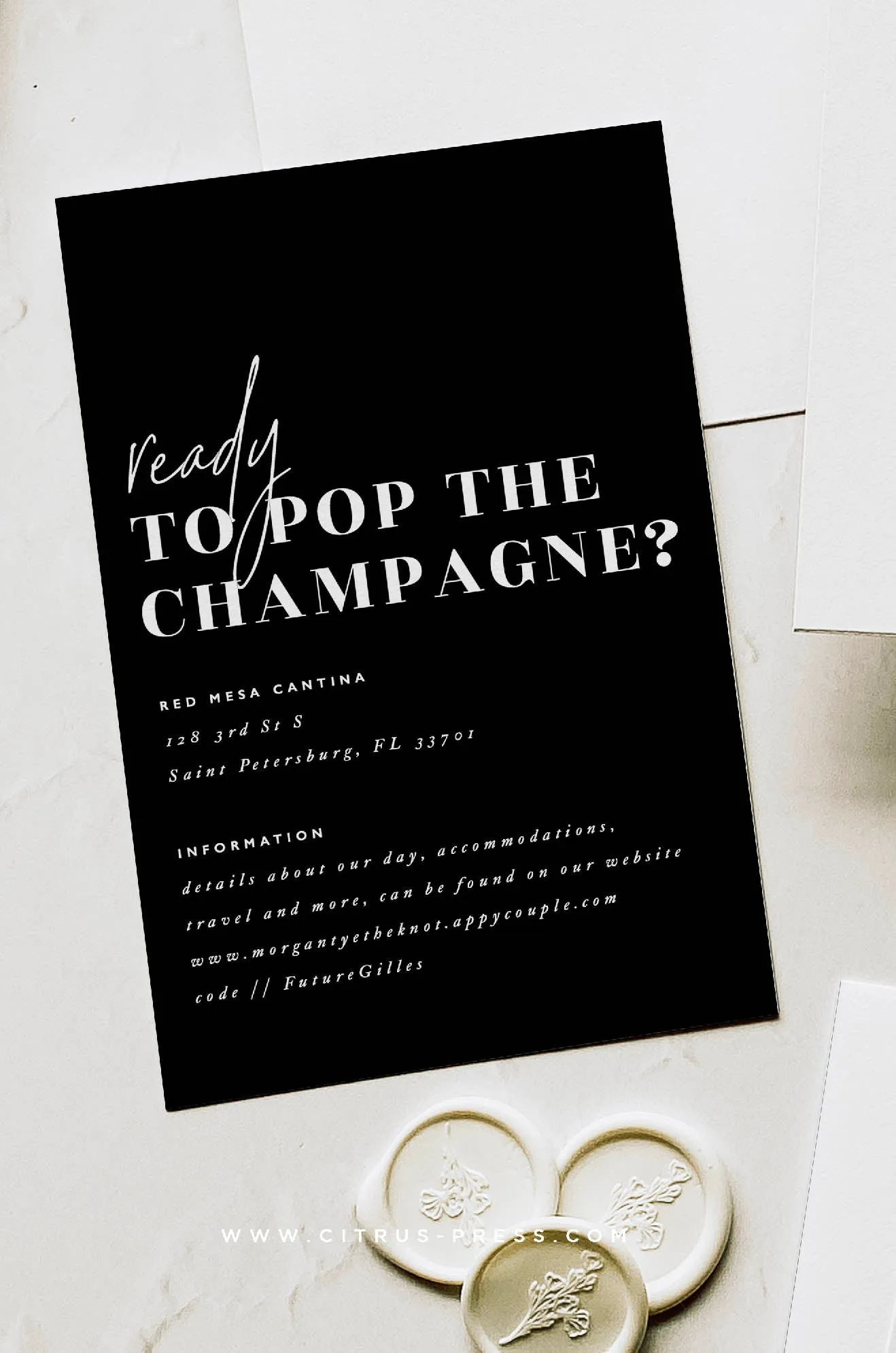Minimalist Tropical Wedding Enclosure Card | Olivia