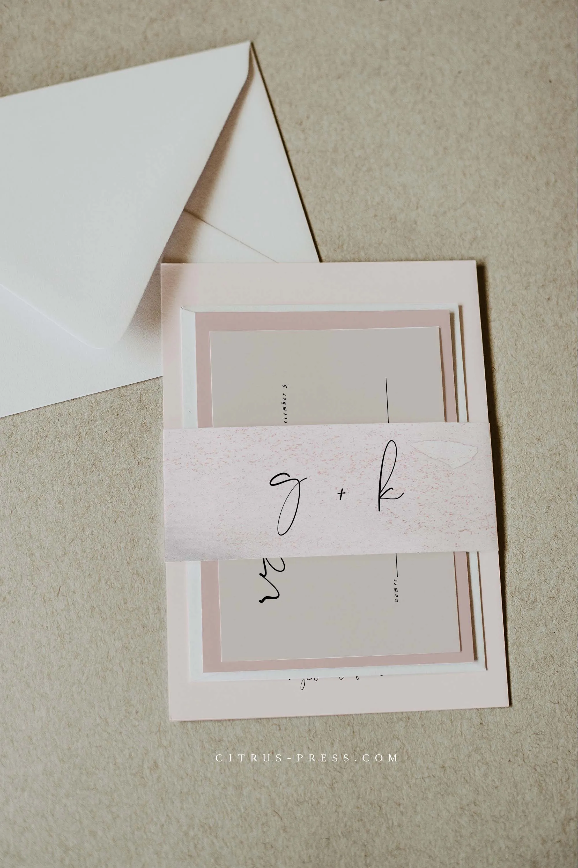 Modern Minimal Wedding Invitation | Georgia