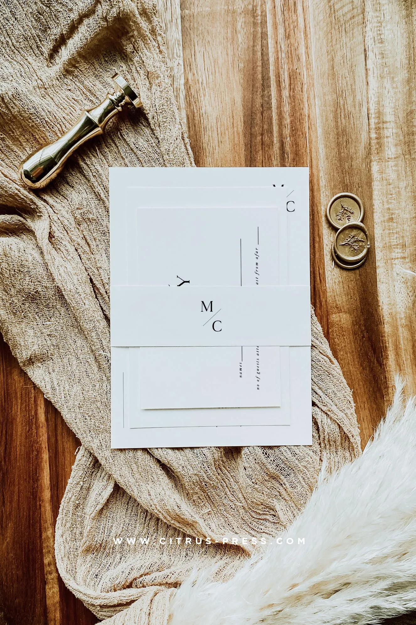 Modern Minimal Wedding Invitation | Marlowe