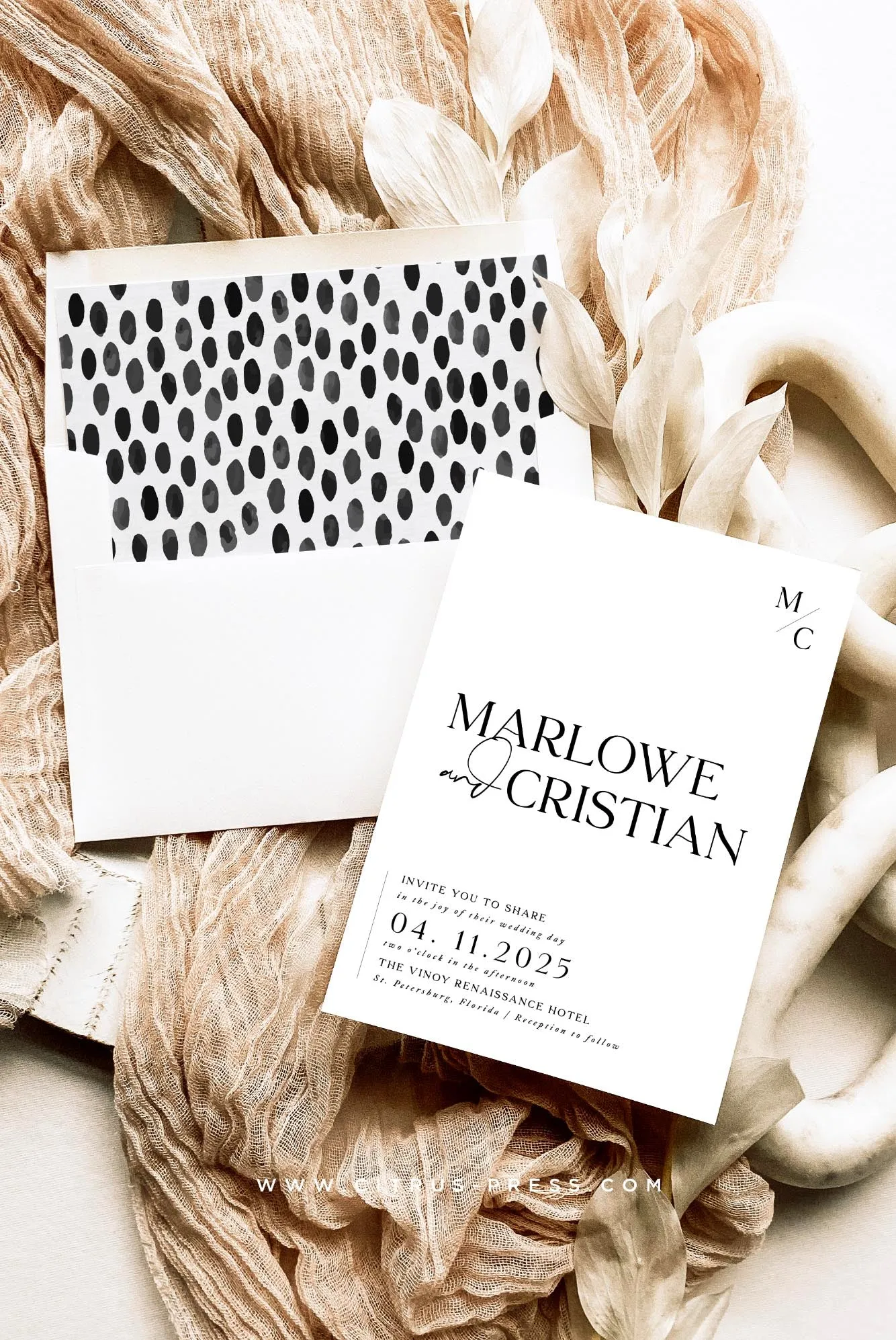 Modern Minimal Wedding Invitation | Marlowe