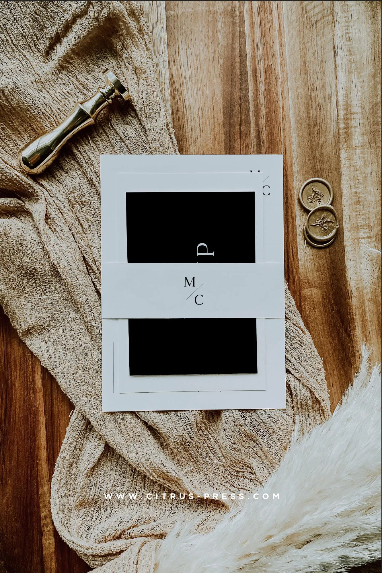 Modern Minimal Wedding Invitation RSVP Postcard | Marlowe