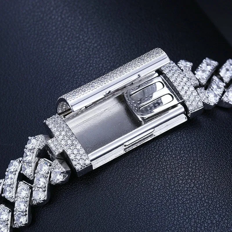 Moissanite 20mm Cuban Chain Necklace