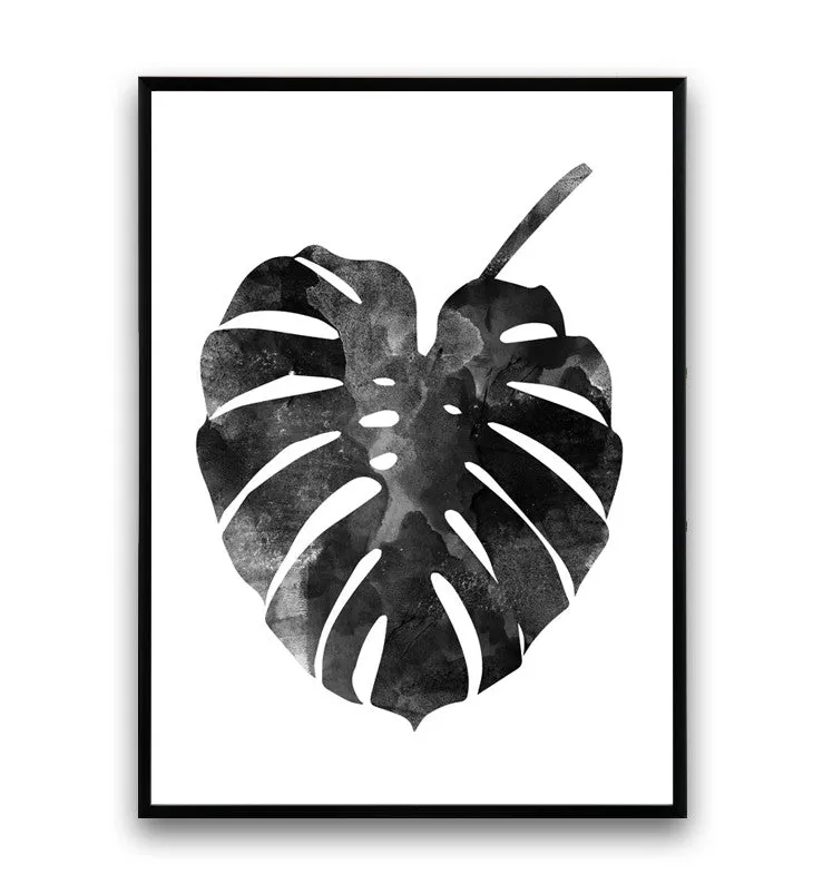 Monstera poster, watercolor print, botanical art