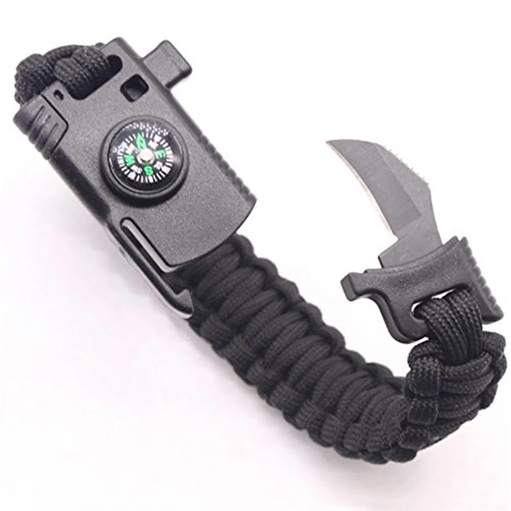 Multifunctional Paracord Survival Bracelet For Hiking