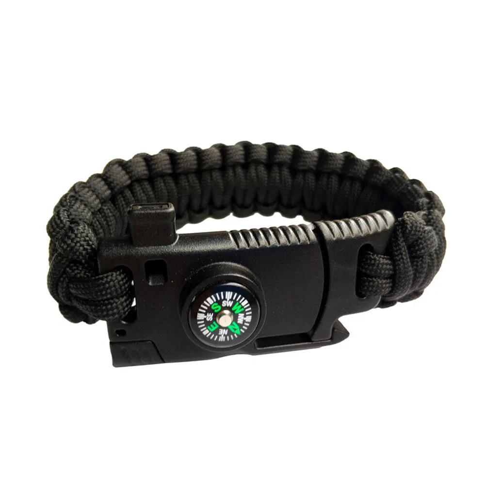 Multifunctional Paracord Survival Bracelet For Hiking