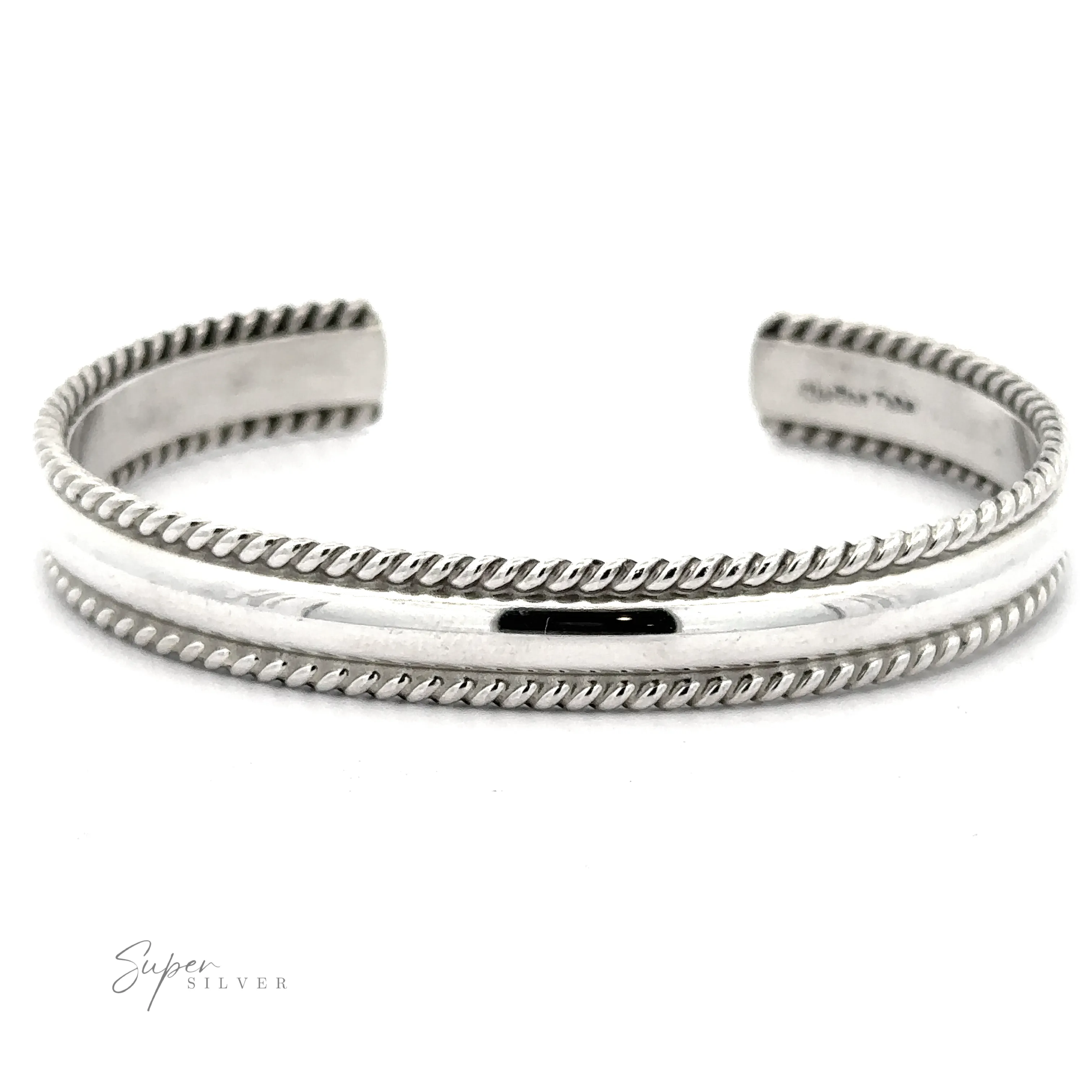 Native American Handmade Silver Rope Cuff