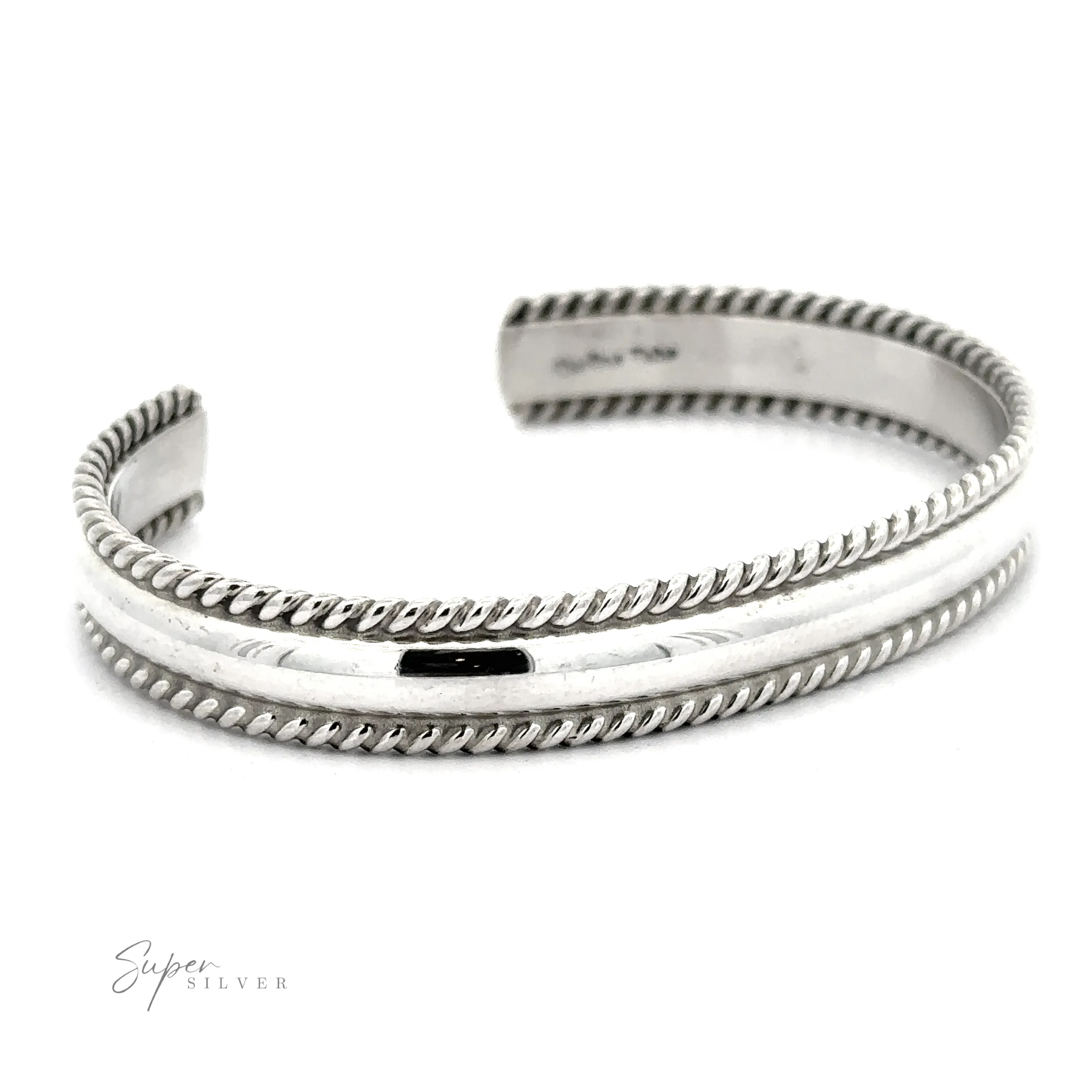 Native American Handmade Silver Rope Cuff