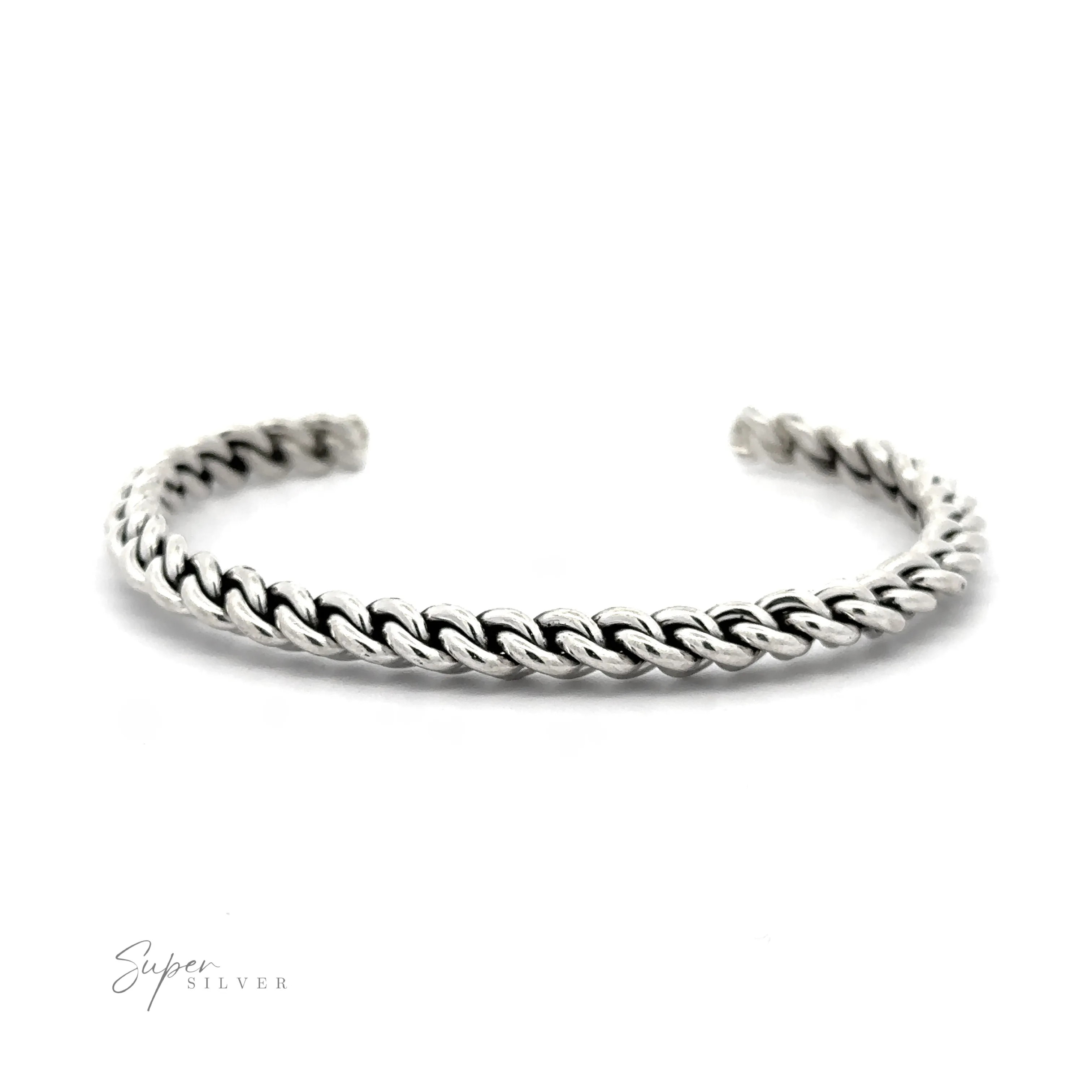 Native American Handmade Silver Woven Link Bracelet
