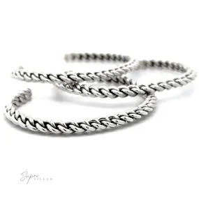 Native American Handmade Silver Woven Link Bracelet