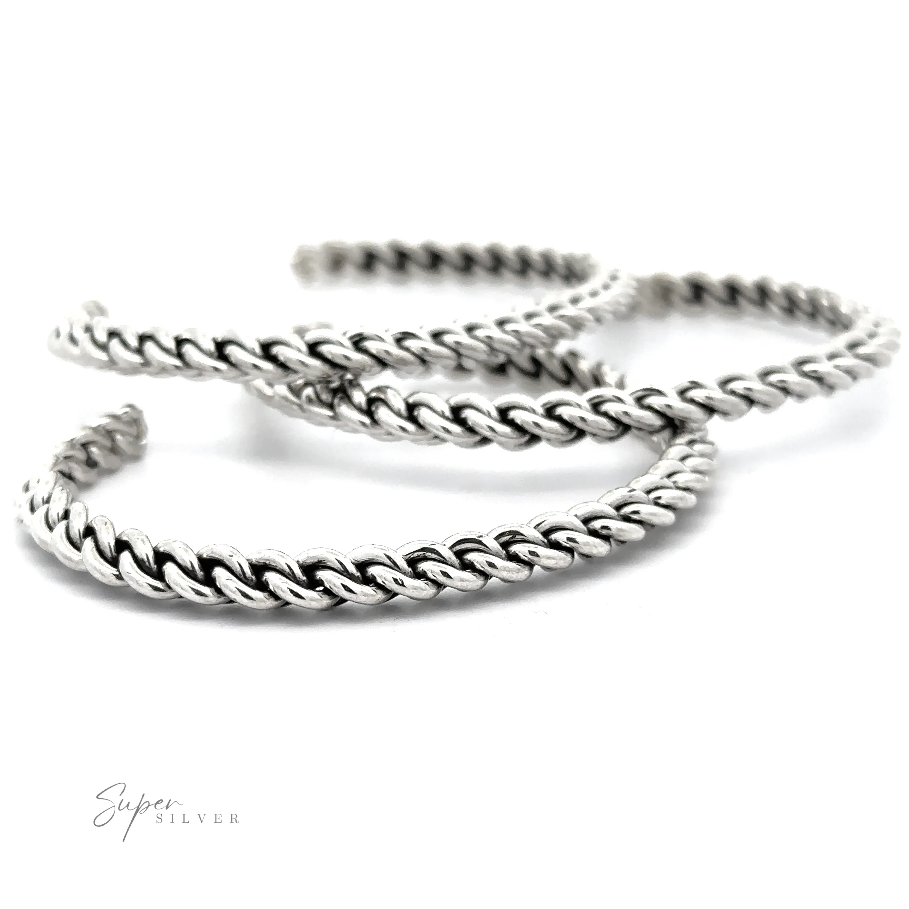 Native American Handmade Silver Woven Link Bracelet