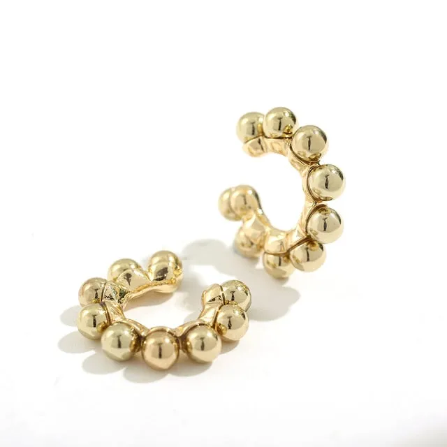New Arrival Multicolor CZ Crystal Ear Cuff Stackable C Shaped Ear Clips