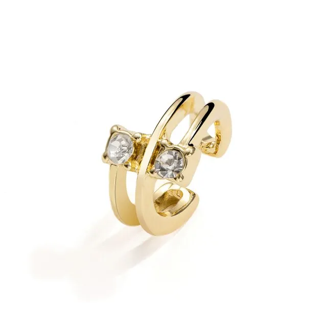 New Arrival Multicolor CZ Crystal Ear Cuff Stackable C Shaped Ear Clips