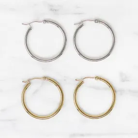 New Favorite 25mm Recycled 14k Gold Hoops